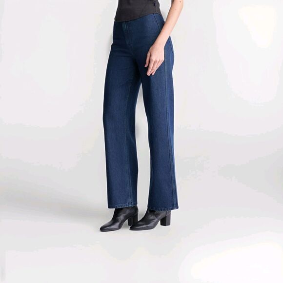 Buffalo High Rise Wide Leg Jeans - Adele Dark Rinse Size 29 Nwt - Picture 4 of 10